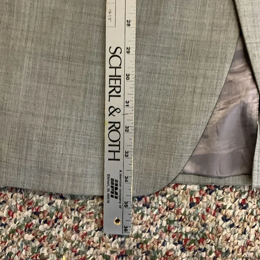 Lauren Ralph Lauren Men's Gray Wool Two Button Classic Sports Coat Size 48L
